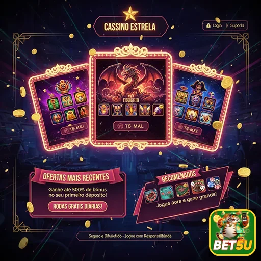 Jogador desfrutando slots no cassino online Bet5u