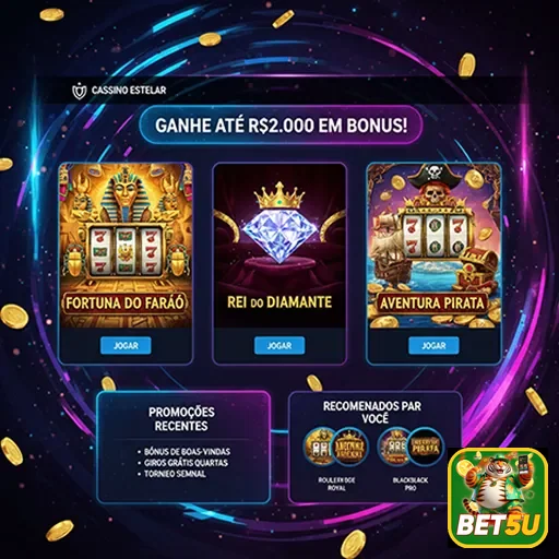 Jogos da Bet5U com bônus especiais para novos usuários aproveitar ao máximo a diversão.
