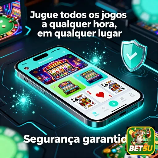 Imagem de jogos de cassino móvel da bet5u, trazendo entretenimento aonde você estiver.